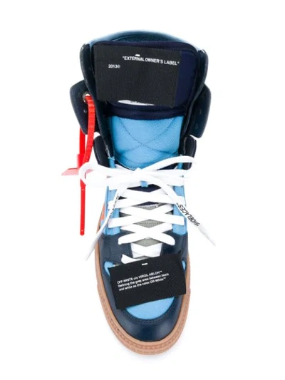 OFF-WHITE HI-TOP SNEAKERS - 蓝色