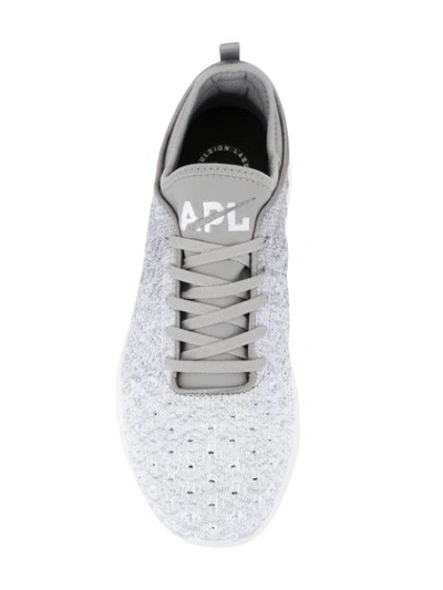 Shop Apl Athletic Propulsion Labs Techloom Phantom Gradient Sneakers In Gunmetal/white Ombre