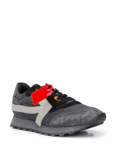 Shop Off-white Arrow Sneakers In 7506 Dark Grey Wash Light Grey