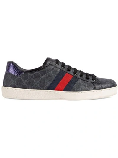 Shop Gucci Ace Gg Supreme Sneaker In Black