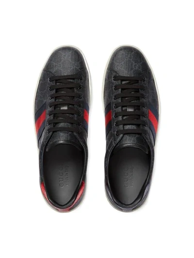 Shop Gucci Ace Gg Supreme Sneaker In Black