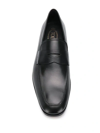 Shop Tod's Classic Gommino Loafers In Black