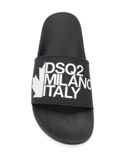 Shop Dsquared2 Dsq2 Milano Slides In Black