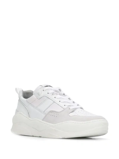 Shop Ami Alexandre Mattiussi Thick Sole Low Trainers In 100 Blanc