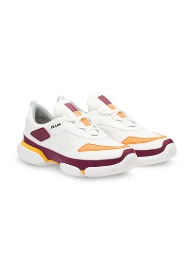 Shop Prada Cloudbust Sneakers - White