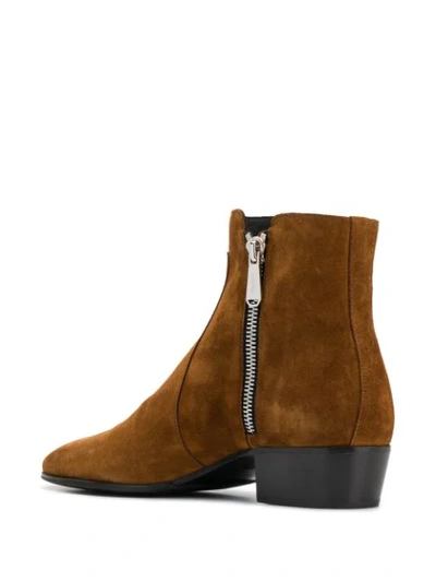 Shop Balmain Mike Ankle Boots In Brown