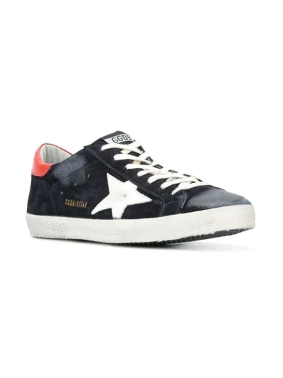 Shop Golden Goose Superstar Sneakers In Blue