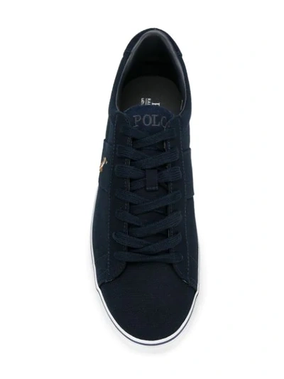 Shop Polo Ralph Lauren Bear Lace-up Sneakers In Blue