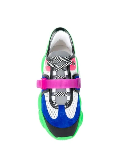Shop Moschino Fluo Teddy Sneakers In Green