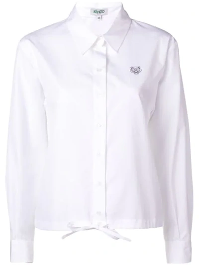 Shop Kenzo Hemd Mit Schleife In White
