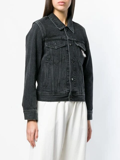 Shop Ambush Nobo Denim Jacket In Black