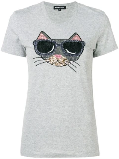 Shop Markus Lupfer Kate Shady Cat T In Grey