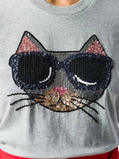 Shop Markus Lupfer Kate Shady Cat T In Grey