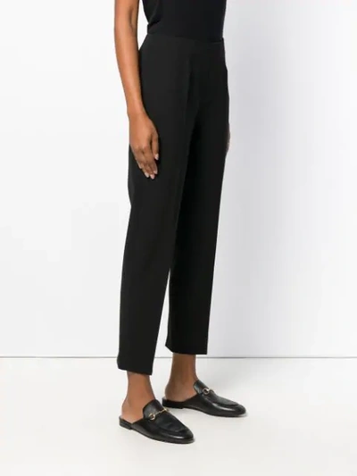 Shop Piazza Sempione Tapered Trousers In Black