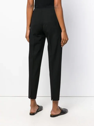 Shop Piazza Sempione Tapered Trousers In Black