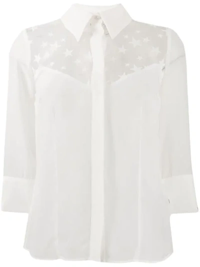 Shop Elisabetta Franchi Star Print Shirt In White