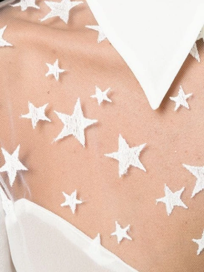 Shop Elisabetta Franchi Star Print Shirt In White
