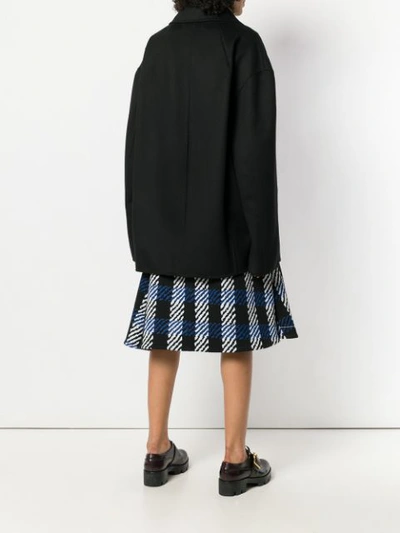 Shop Marni Oversized Coat In Black