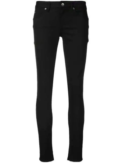 Shop Liu •jo Skinny Trousers In Black