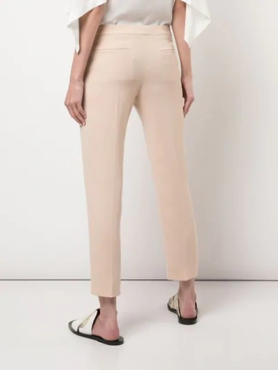 Shop Chloé Cropped Tailored Trousers In Neutrals