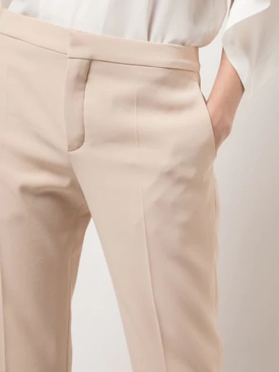 Shop Chloé Cropped Tailored Trousers In Neutrals