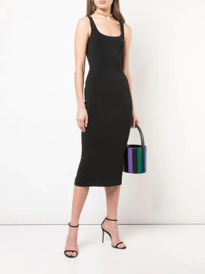 Shop Cinq À Sept Fitted Midi Dress In Black