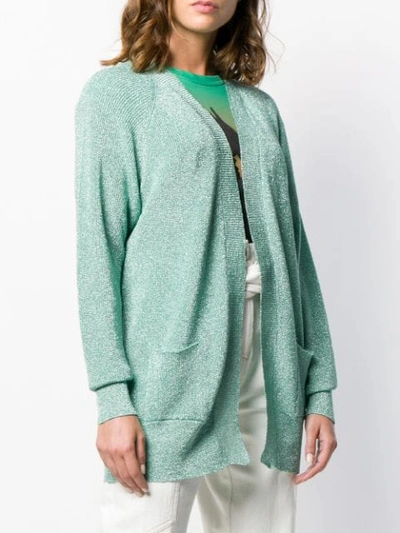 Shop Laneus Open Front Cardigan - Green