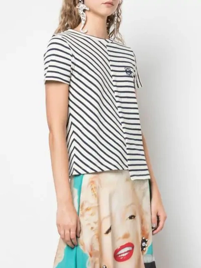 Shop Loewe T-shirt Mit Gestreiftem Einsatz In Neutrals