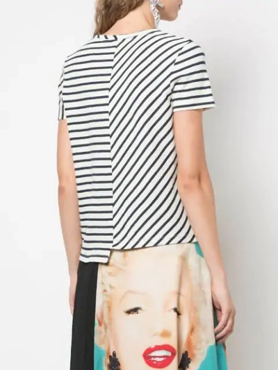 Shop Loewe T-shirt Mit Gestreiftem Einsatz In Neutrals