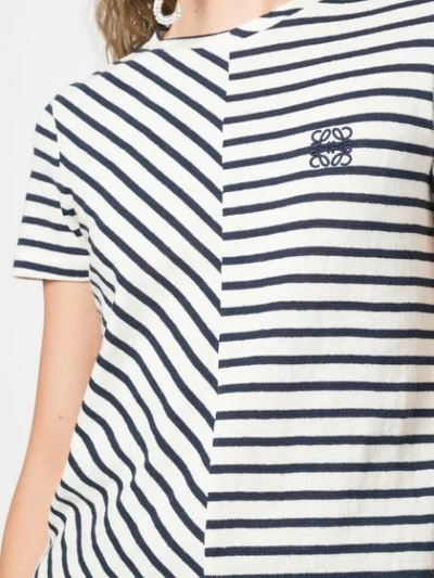 LOEWE STRIPED PANEL T-SHIRT - 大地色