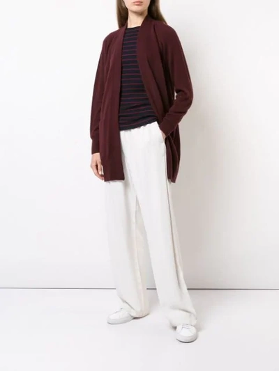 Shop Vince Stripe Ribbed Knit Sweater - Blue