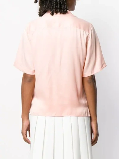 EQUIPMENT 短袖直筒罩衫 - 粉色