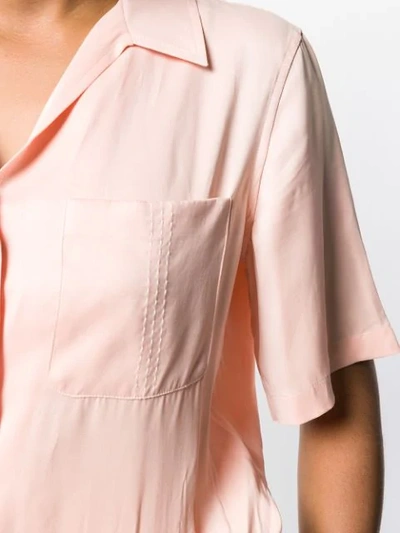 Shop Equipment Short-sleeve Shift Blouse In Pink