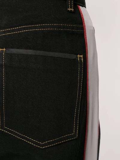 Shop Koché Side Stripe Jeans In Black
