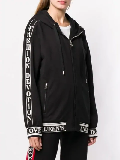 Shop Dolce & Gabbana Fashion Devotion Track Jacket In Black