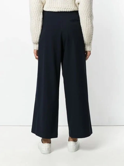 Shop Y's Wrap Front Palazzo Pants In 1