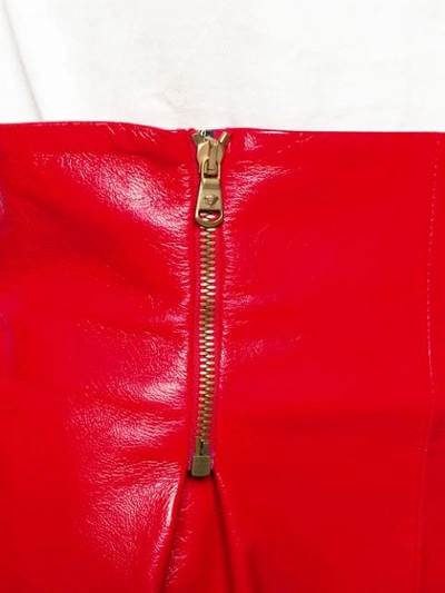 Shop Versace High Rise Short Shorts In Red