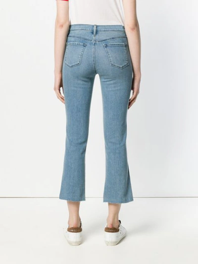 Shop J Brand Selena Cropped Jeans In Blue