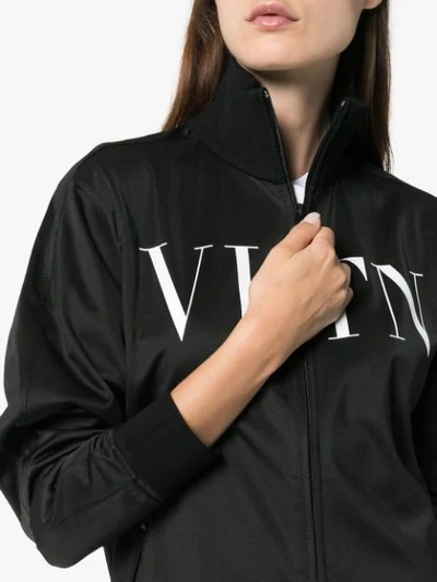 Shop Valentino Vltn Print Track Jacket In Black