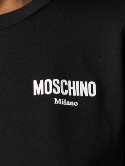 Shop Moschino Rubber Logo T In Black