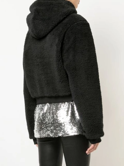 Shop Faith Connexion Fluffy Sweater-jacket - Black