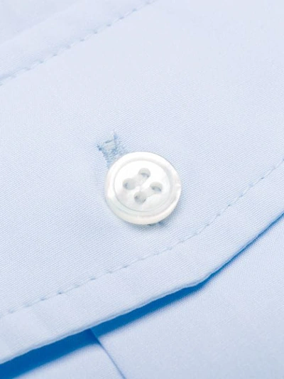 Shop Plan C Button Placket Shirt In Blue