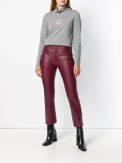 Shop M.i.h Jeans Daily Cropped Trousers In Red