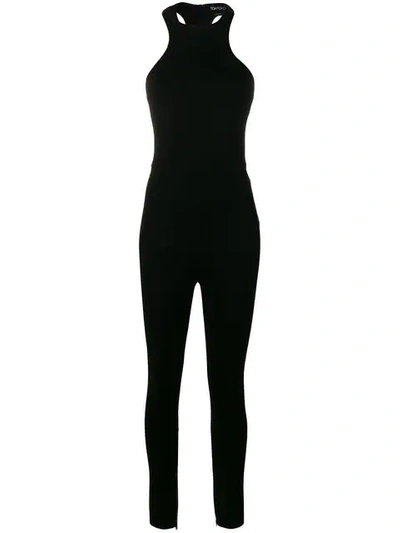 Shop Tom Ford Halterneck Jersey Jumpsuit In Black