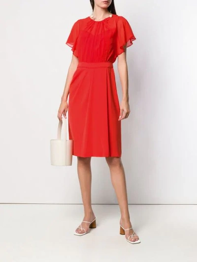 Shop Max Mara Otto Cady Dress In Orange