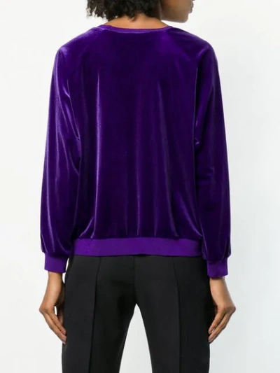 Shop Alexandre Vauthier Crew Neck Sweatshirt In Purple