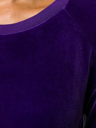 Shop Alexandre Vauthier Crew Neck Sweatshirt In Purple