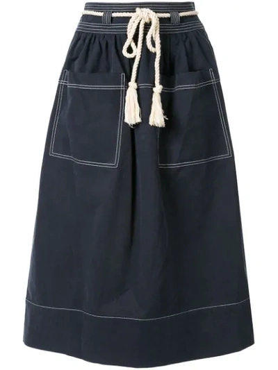 Shop Ulla Johnson Dakota Skirt In Blue