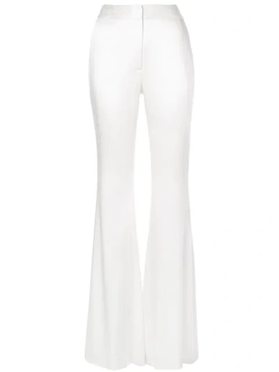 Shop Adam Lippes Flared Trousers In White