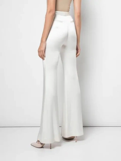 Shop Adam Lippes Flared Trousers In White